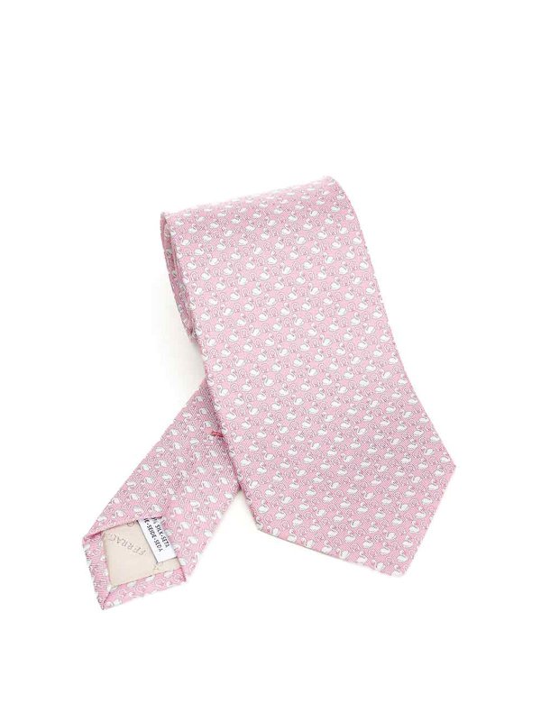 FERRAGAMO: Corbatas y pajaritas - Corbata - Rosado