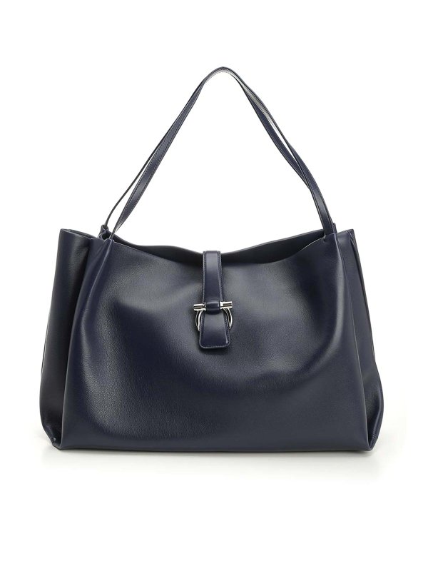 FERRAGAMO: Handtaschen - Shopper - Blau