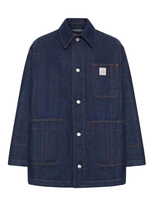AMI PARIS: casual jackets - Heritage Insert Cotton Work Jacket