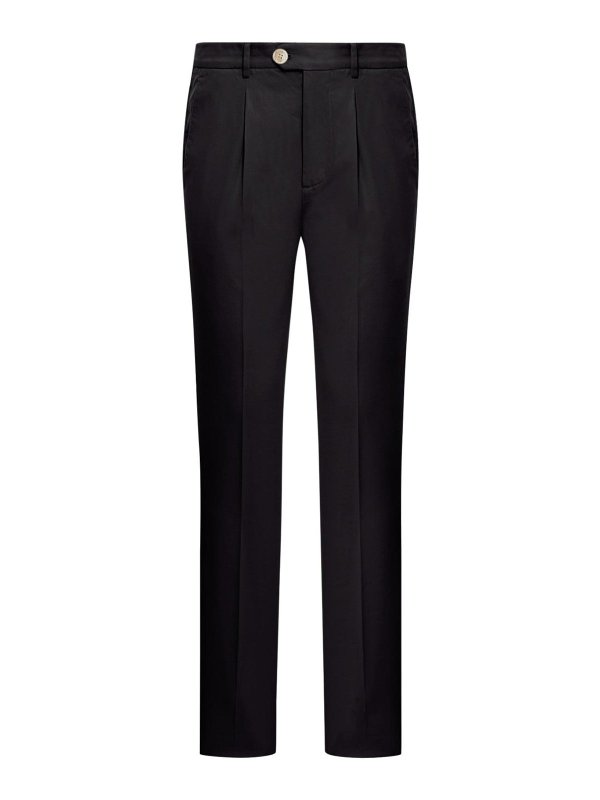 BRUNELLO CUCINELLI: カジュアルトラウザー - カジュアルパンツ - 黒