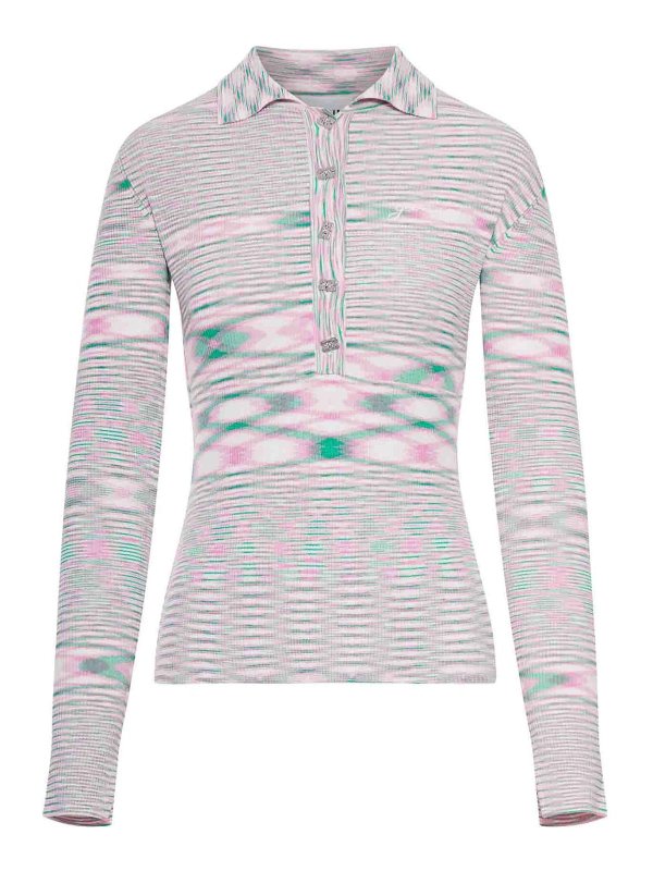 GANNI: ポロシャツ - ポロシャツ - ピンク