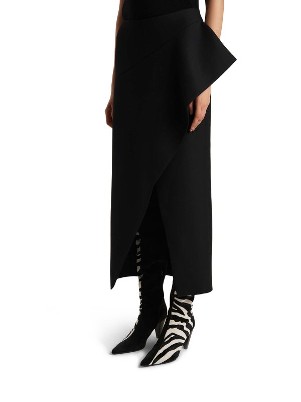 KHAITE buy online 膝丈/ミディスカート - 黒