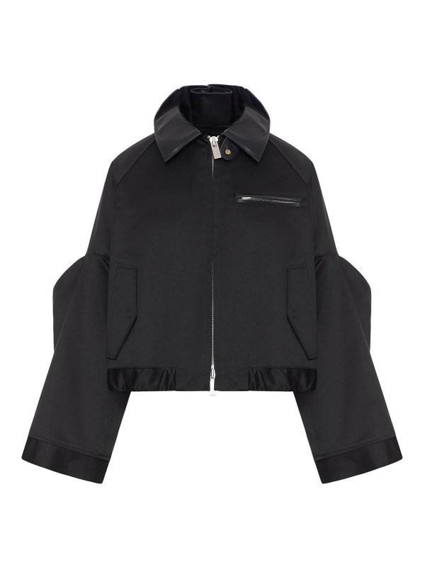 Sacai: カジュアルトラウザー - カジュアルパンツ - 黒