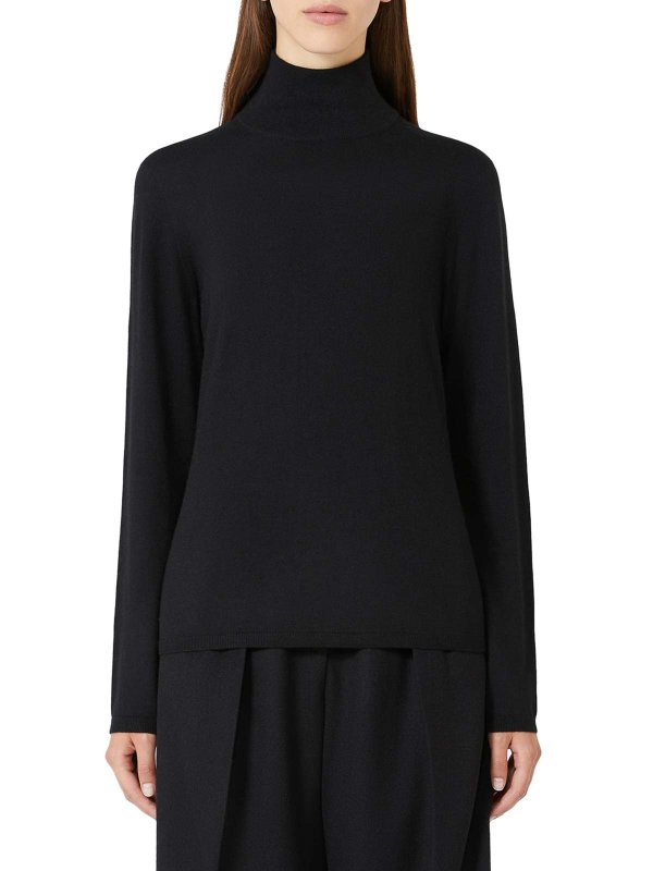 Max Mara: Rollkragenpullover  und Polo-Ausschnitt online - Rollkragenpullover - Schwarz