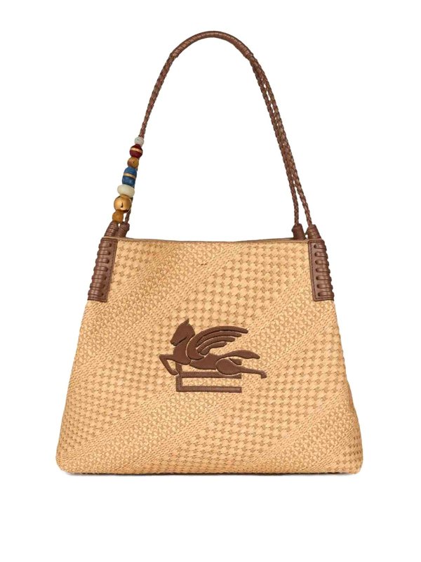 ETRO: Handtaschen - Shopper - Nude