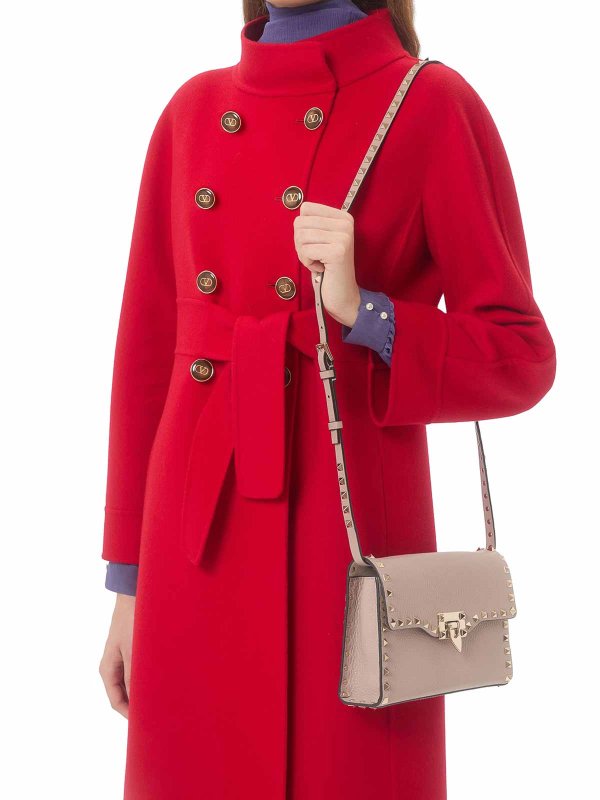 VALENTINO GARAVANI: borse a tracolla online - Borsa a tracolla Rockstud piccola in pelle