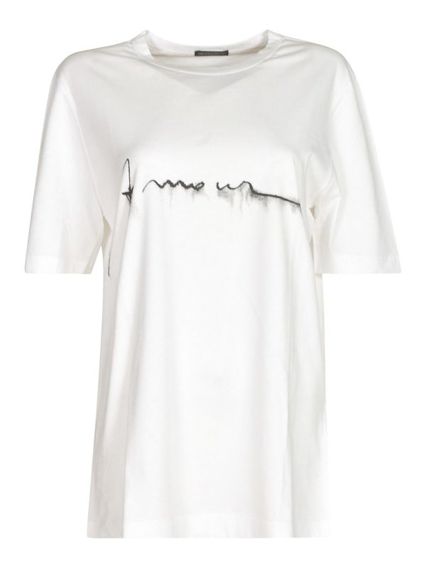 ANN DEMEULEMEESTER: トップス＆タンクトップ - トップ/タンクトップ - 白