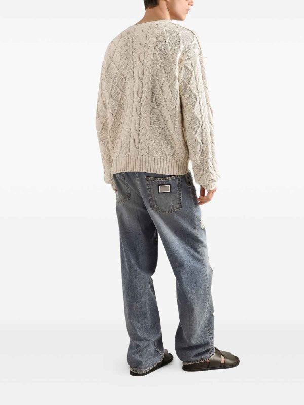 クルーネック - ベージュ Replica 
online: DOLCE & GABBANA