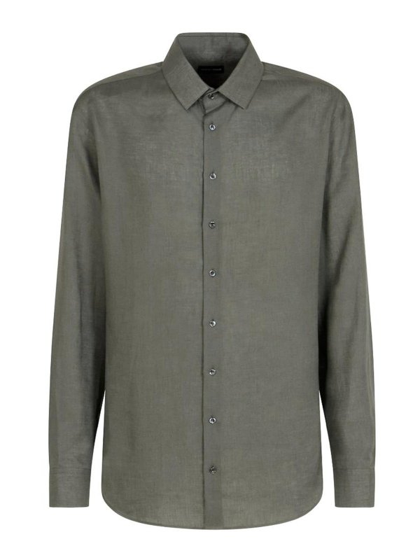 GIORGIO ARMANI: シャツ - シャツ - 黒