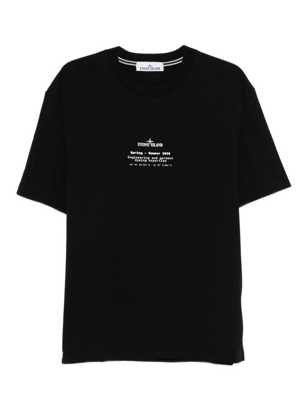 STONE ISLAND: T-shirts - T-Shirt - Schwarz