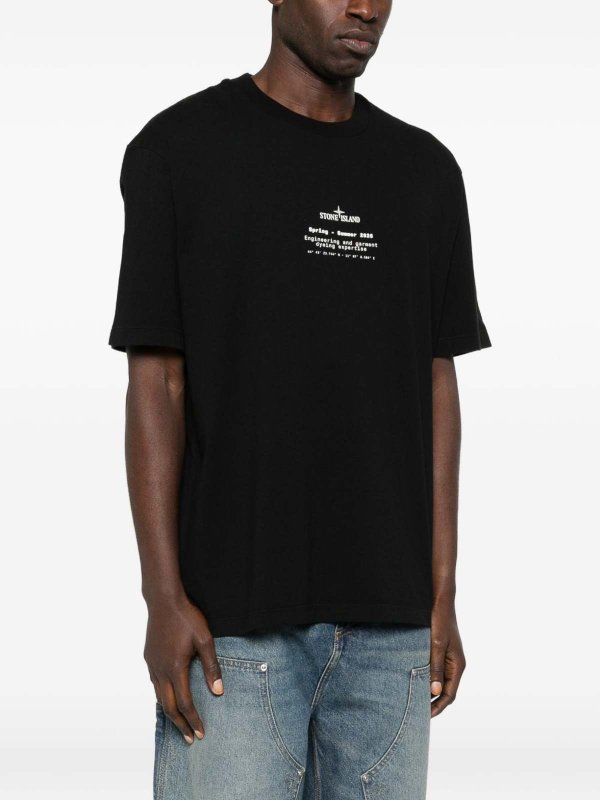 The Best Shops STONE ISLAND: T-shirts - T-Shirt - Schwarz