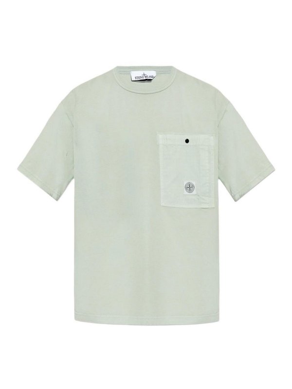 STONE ISLAND: T-shirts - T-Shirt - Hellgrün