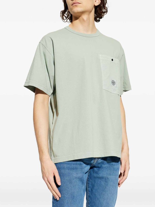 STONE ISLAND: T-shirts online - T-Shirt - Hellgrün