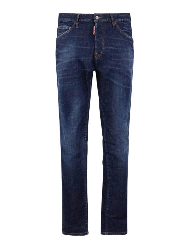 DSQUARED2: jeans dritti, a sigaretta - Jeans a gamba dritta in denim