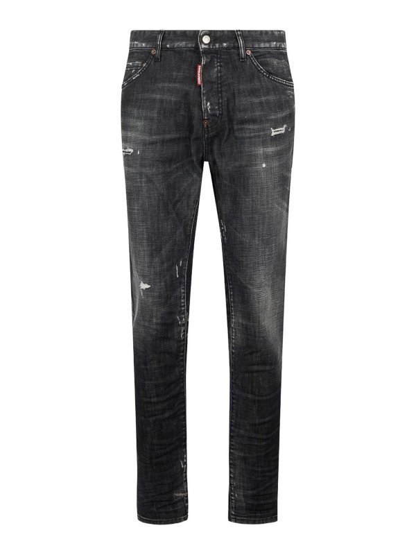 DSQUARED2: Jeans Rectos - Vaqueros Rectos - Negro