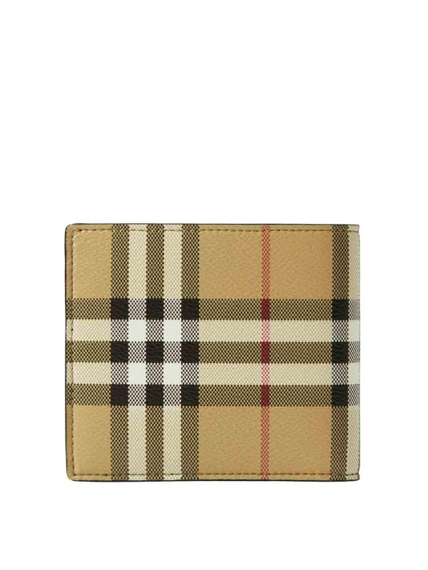 The Best Shops BURBERRY: portafogli - Portafoglio in tessuto spalmato beige