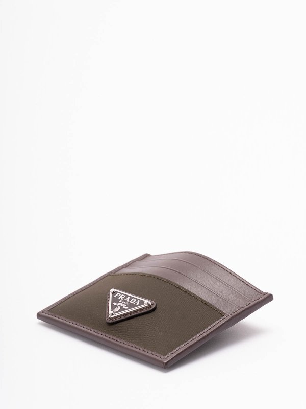 The Best Shops PRADA: wallets & purses - Re-Nylon And Leather Card Holder