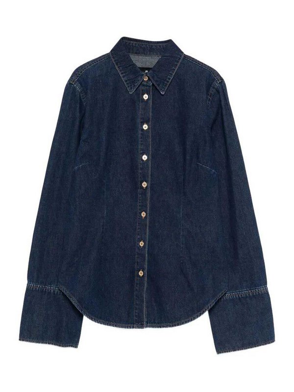 7 FOR ALL MANKIND: シャツ - シャツ - ダークブルー