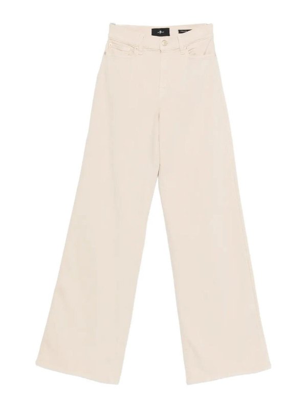 7 FOR ALL MANKIND: ストレートジーンズ - ストレートジーンズ - ベージュ