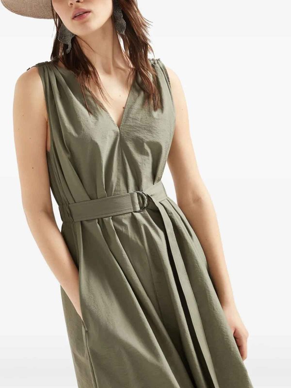 BRUNELLO CUCINELLI buy online 膝丈ドレス - 緑