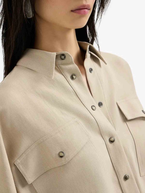 シャツ - ベージュ shop online: BRUNELLO CUCINELLI