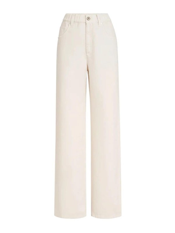 BRUNELLO CUCINELLI: カジュアルトラウザー - カジュアルパンツ - 白