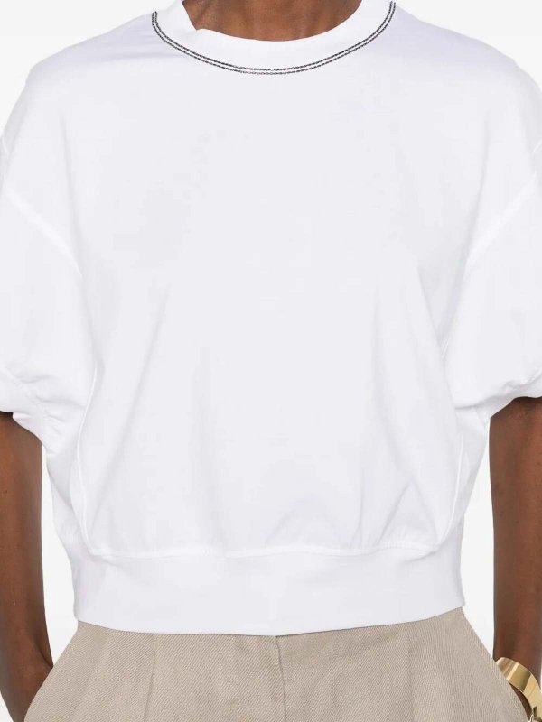 The Best Shops BRUNELLO CUCINELLI: T-shirts - T-Shirt - Weiß