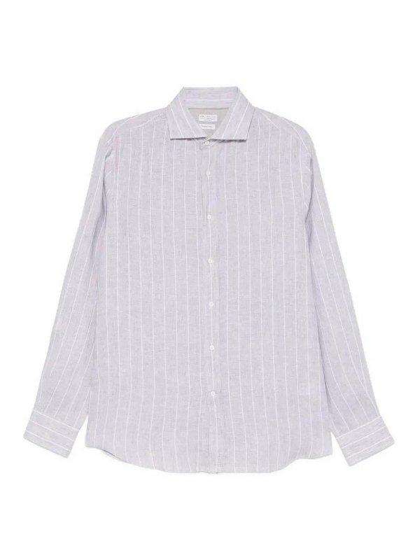 BRUNELLO CUCINELLI: Hemden - Hemd - Hellgrau