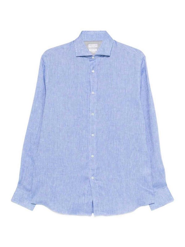 BRUNELLO CUCINELLI: Hemden - Hemd - Hellblau