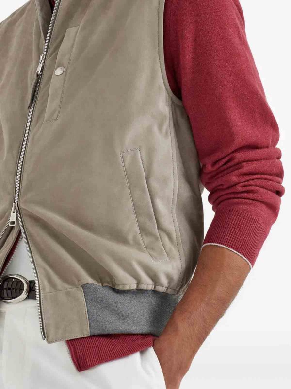 BRUNELLO CUCINELLI: レザージャケット online - レザージャケット - ライトブラウン