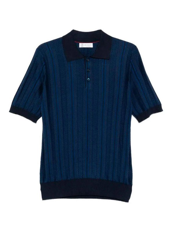 BRUNELLO CUCINELLI: Polos - Polo - Azul