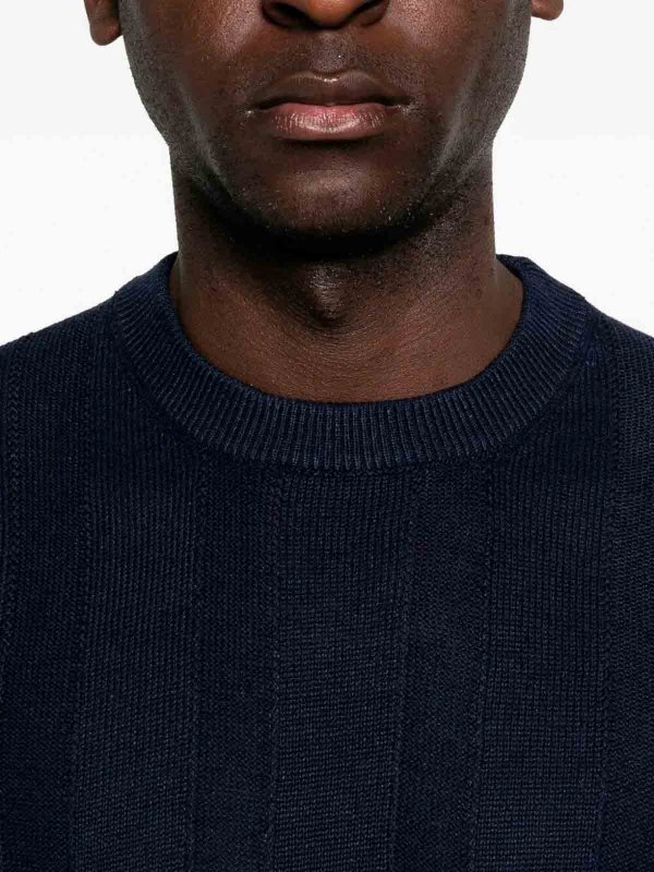 The Best Shops BRUNELLO CUCINELLI: Strickpullover mit Rundhalsausschnitt - Rundhalspullover - Blau