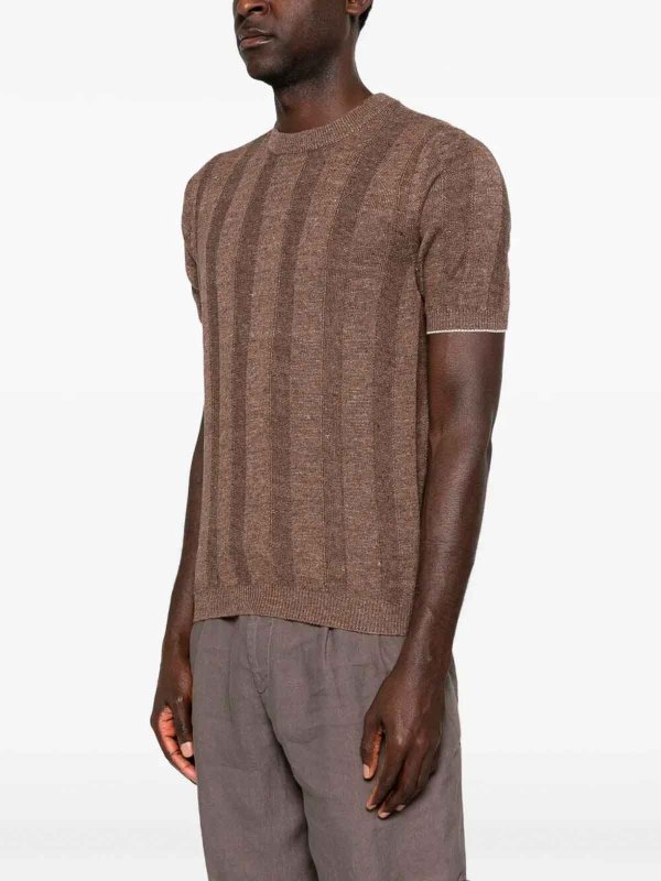 The Best Shops BRUNELLO CUCINELLI: Strickpullover mit Rundhalsausschnitt - Rundhalspullover - Braun