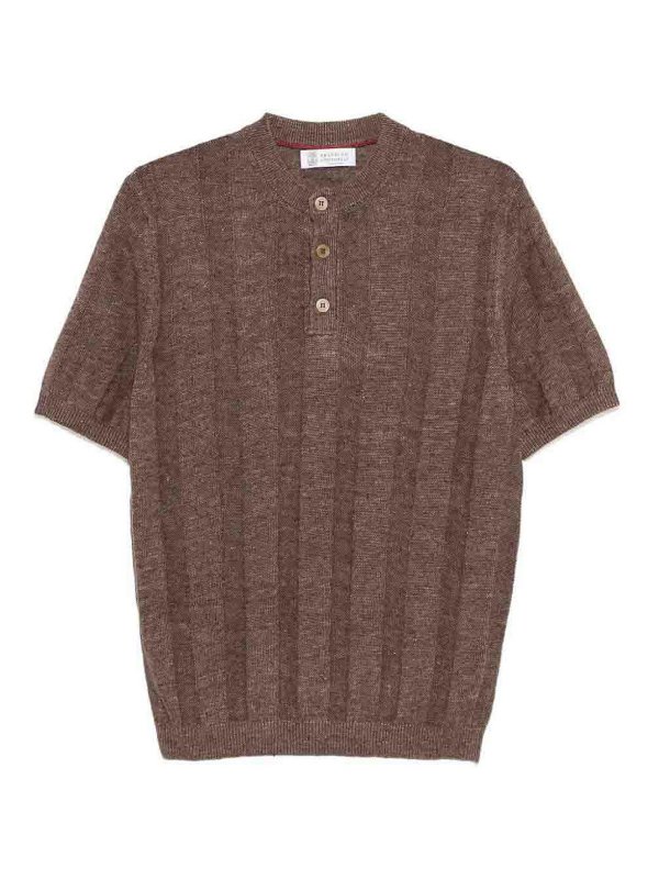 BRUNELLO CUCINELLI: Camisetas - Camiseta - Marrón