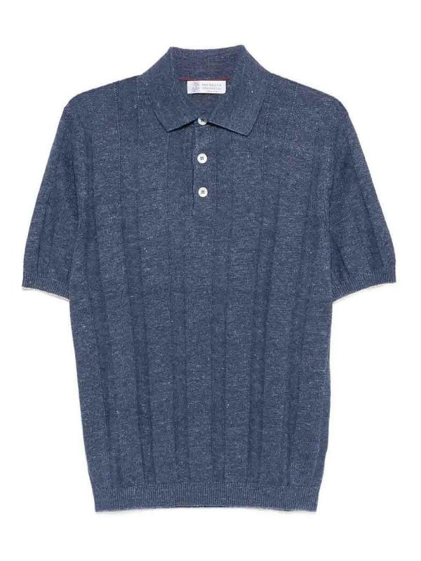 BRUNELLO CUCINELLI: Poloshirts - Poloshirt - Denim