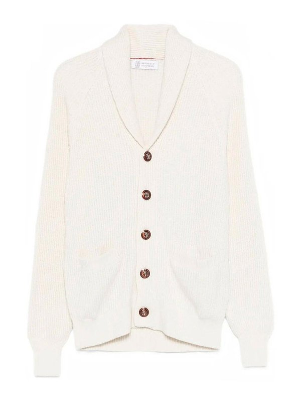 BRUNELLO CUCINELLI: カーディガン - カーディガン - 白