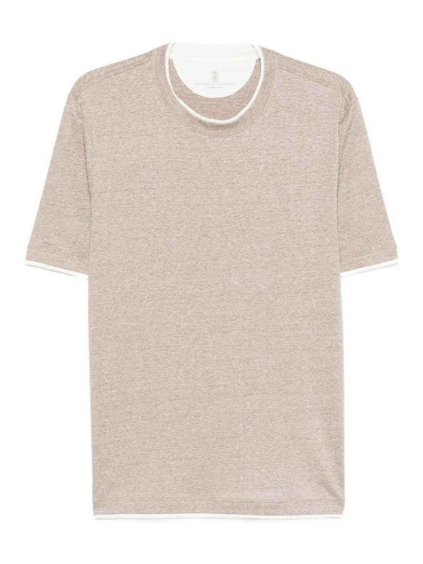 BRUNELLO CUCINELLI: T-shirts - T-Shirt - Weiß