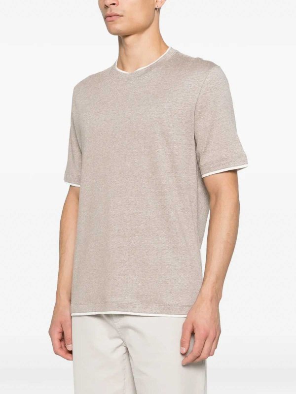 T-Shirt - Weiß shop online: BRUNELLO CUCINELLI