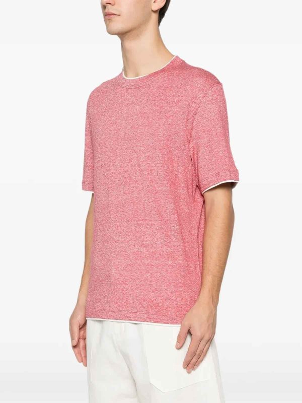 T-Shirt - Rot shop online: BRUNELLO CUCINELLI