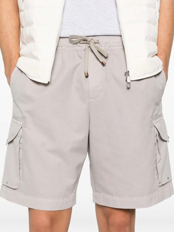 ショートパンツ - ブラウン shop online: BRUNELLO CUCINELLI