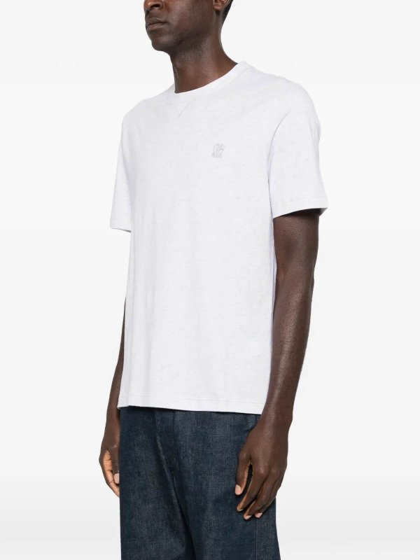 T-Shirt - Hellgrau shop online: BRUNELLO CUCINELLI