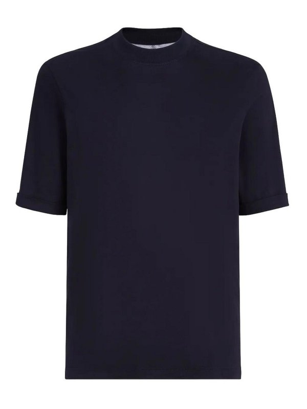 BRUNELLO CUCINELLI: T-shirts - T-Shirt - Dunkelblau