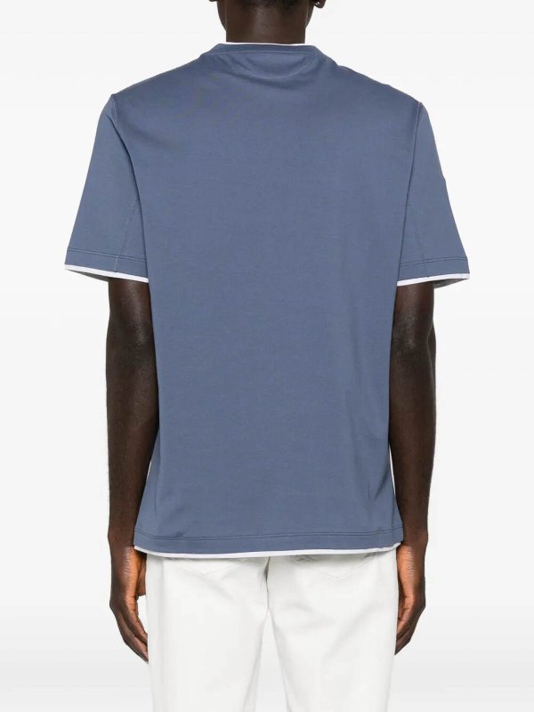 T-Shirt - Hellblau shop online: BRUNELLO CUCINELLI