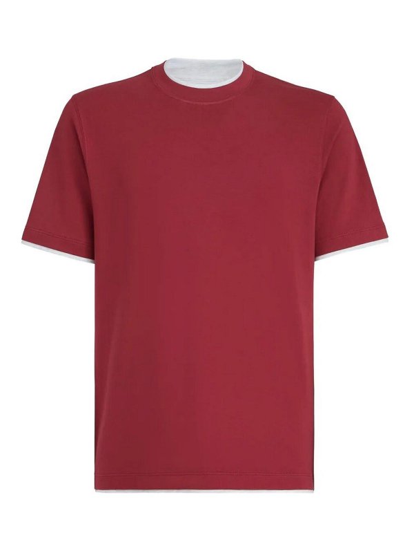 BRUNELLO CUCINELLI: T-shirts - T-Shirt - Rot