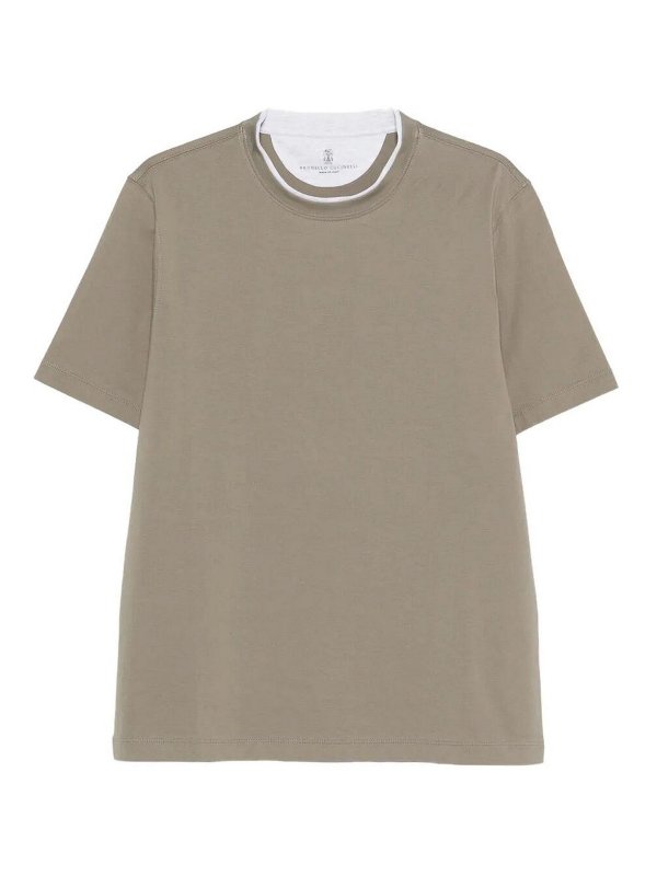 BRUNELLO CUCINELLI: Camisetas - Camiseta - Marrón