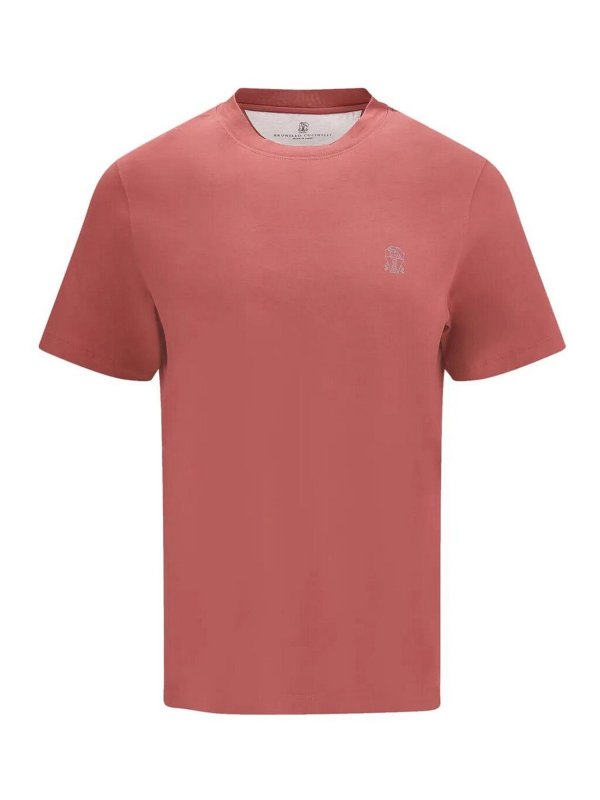 BRUNELLO CUCINELLI: Camisetas - Camiseta - Rojo