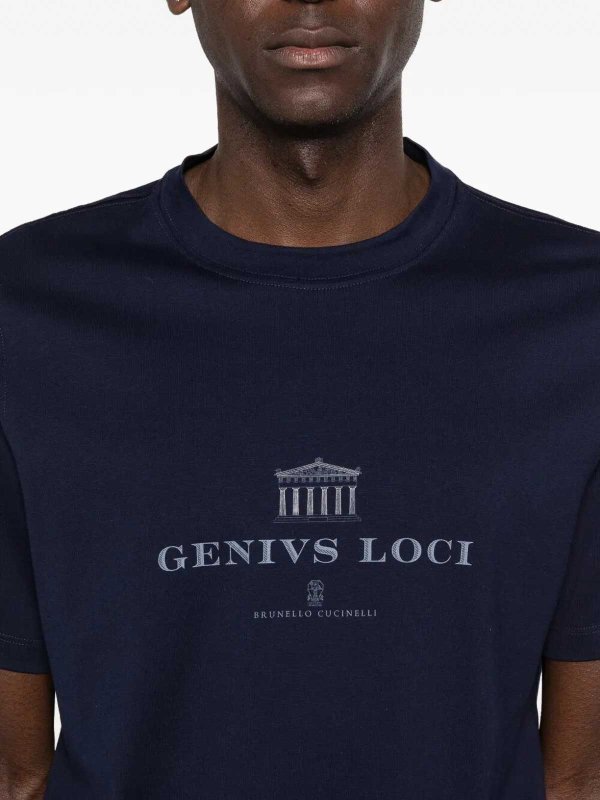The Best Shops BRUNELLO CUCINELLI: T-shirts - T-Shirt - Blau