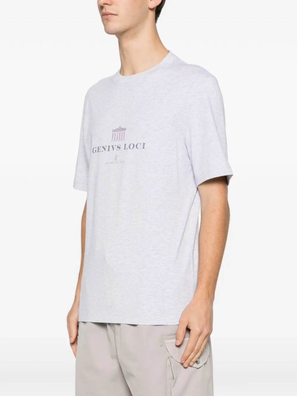 T-Shirt - Grau shop online: BRUNELLO CUCINELLI