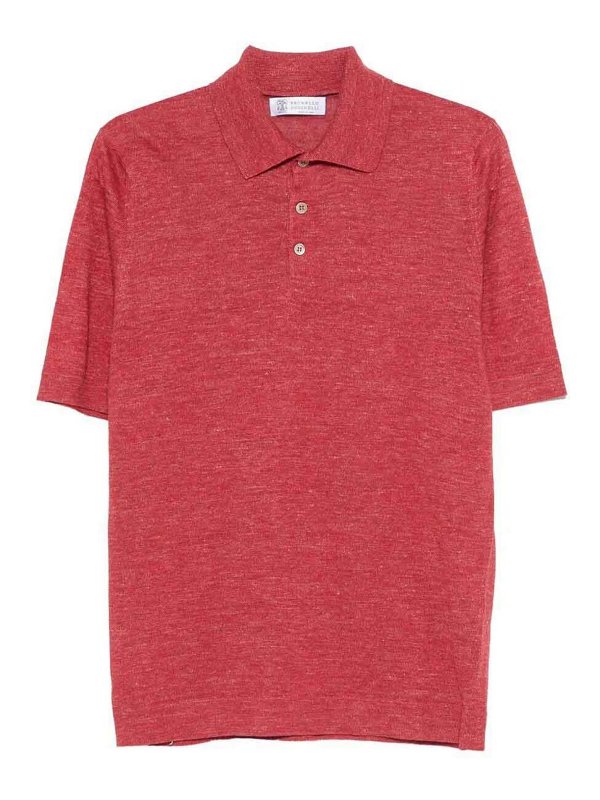 BRUNELLO CUCINELLI: ポロシャツ - ポロシャツ - 赤
