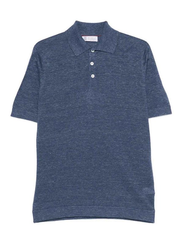 BRUNELLO CUCINELLI: ポロシャツ - ポロシャツ - デニム